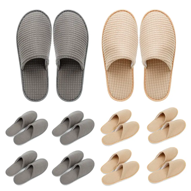 OSTADARRA – 10 Paires Pantoufles Spa Antidérapantes, Jetables et Lavables pour Hôtel et Maison