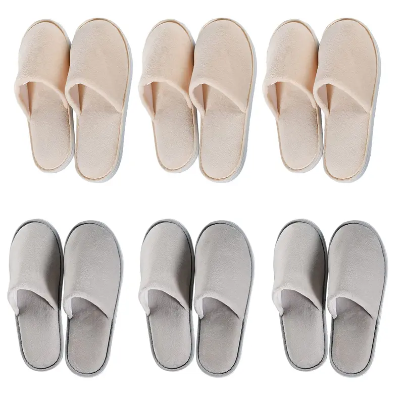 OSTADARRA – 6 paires de chaussons spa antidérapants, jetables et réutilisables pour hôtel et domicile