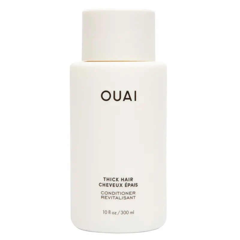 OUAI Après-shampooing Épaississant – Hydratant pour Cheveux Secs et Frisés (296 ml) – Sans parabènes, phtalates et sulfates