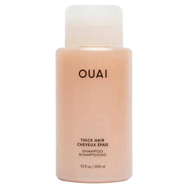 OUAI Thick Shampoo – Shampooing Hydratant Épaississant pour Cheveux Épais – Kératine, Guimauve, Karité et Avocat – Sans Parabènes, Sans Sulfates (10 oz)