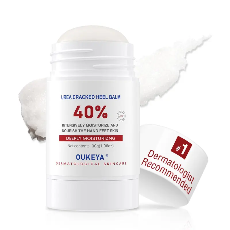OUKEYA Urea Cream Stick 40% – Baume hydratant pour pieds et mains, texture non grasse, 1,06 oz