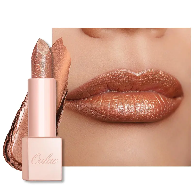 Oulac Rouge à Lèvres Teinte Brun Naturel – Hydratant Teinté, Texture Crème Légère, Vegan & Sans Gluten, PG06 Precious Moment
