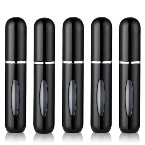 OUMOR 5PCS Bouteilles de Voyage pour Parfum – Vaporisateur Mini Réutilisable et Spray Portable