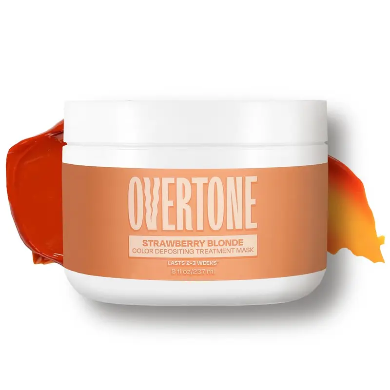 Overtone Coloration Semi-Permanente pour Cheveux Blond Fraise, 8 oz – Hydratant, Vegan, Sans Cruauté