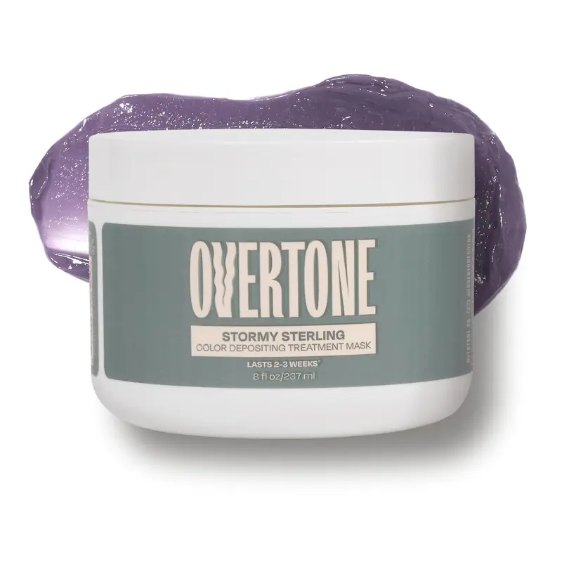 Overtone Conditionneur Colorant Semi-Permanent Stormy Sterling – 8 oz, Hydratant, Sans Dégâts, Végan & Non Testé sur les Animaux