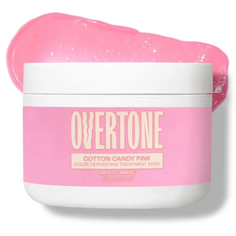 Overtone Conditionneur Coloration Rose Barbe-a-Papa, 8 oz – Hydratant, Sans Dégâts, Vegan & Cruelty-Free