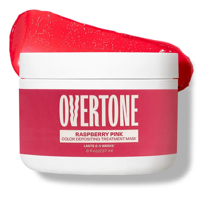 oVertone Raspberry Pink – Coloration Semi-Permante Hydratante (8 oz), Végan et Sans Cruauté