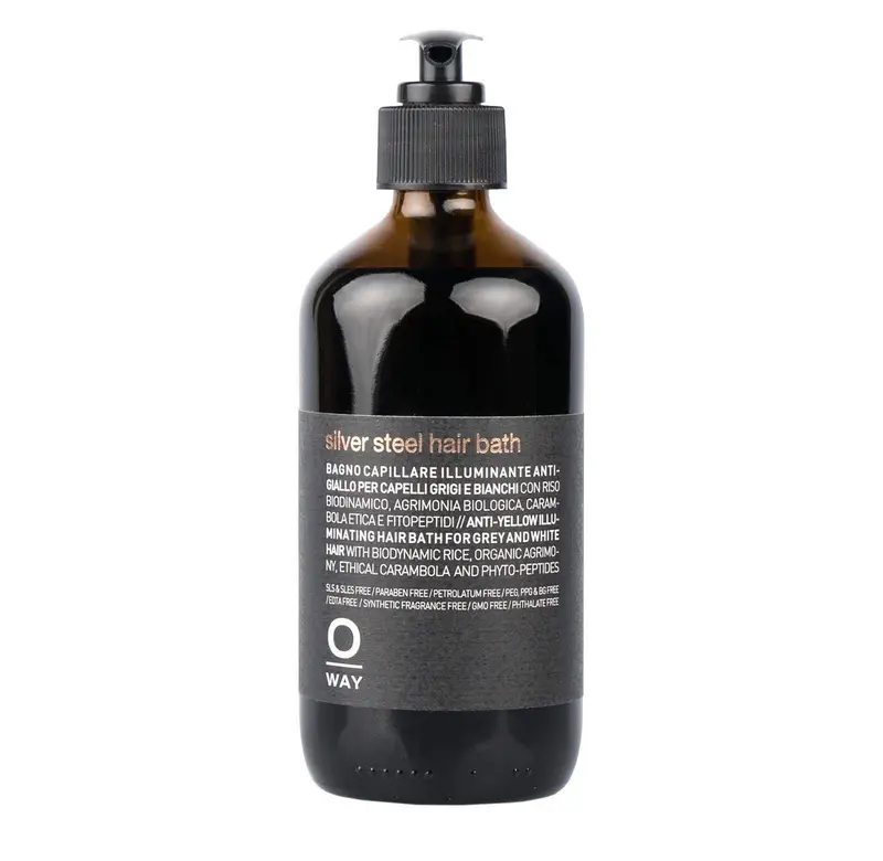 OWAY Silver Steel Shampooing Bain Cheveux – 8 oz, formule légère