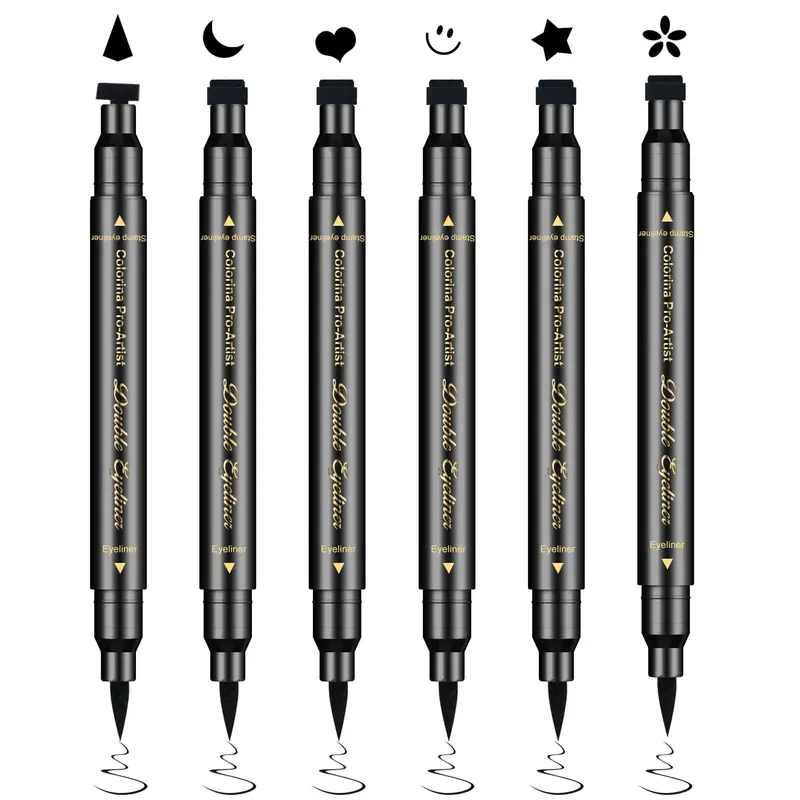 Ownest 6 Pièces Tampon Eyeliner Double-End Waterproof – Maquillage Yeux Tatouage