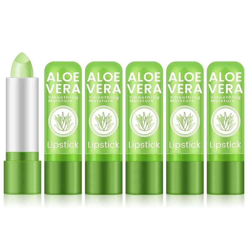 Ownest Baume Lèvres Aloe Vera – 5 Pièces, Changement de Couleur pH, Hydratation Profonde