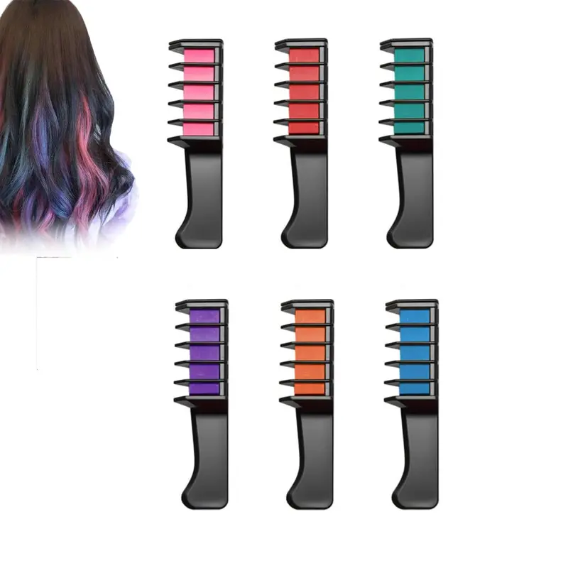 OZLUDPL – 6 Couleurs Crayon Colorant Cheveux, Pince à Cheveux Temporaire Lavable pour Fêtes
