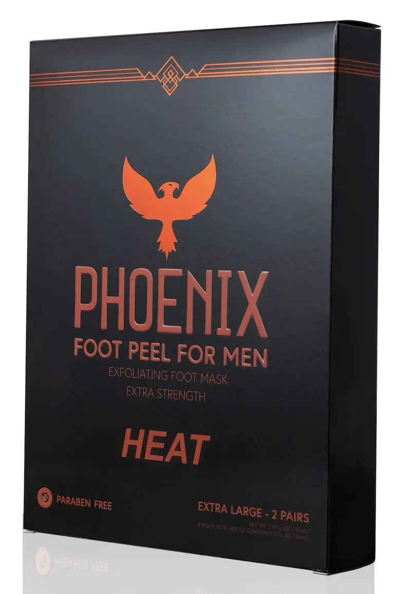 (Pack de 2) Phoenix Foot Peel pour Homme – Extra Large, Extra Fort, Cannelle – Gommage Pieds & Callosités – Sans Parabènes et Sans Parfum