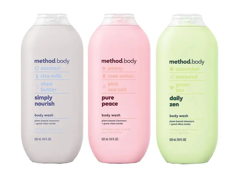 Pack Gel Douche Method – 3 Parfums Daily Zen, Pure Peace et Simply Nourish – 3 × 18 oz