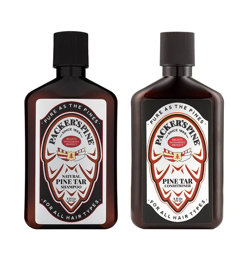 Packer's Pine Tar Duo Shampoing et Après-Shampoing Homme | Naturel et Apaisant