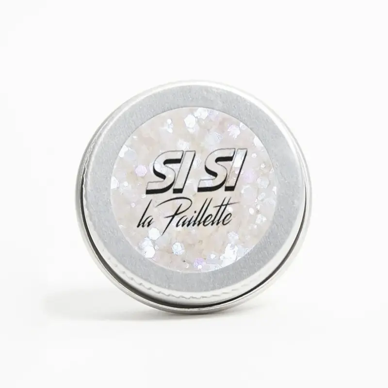 Paillettes biodégradables blanches nacrées