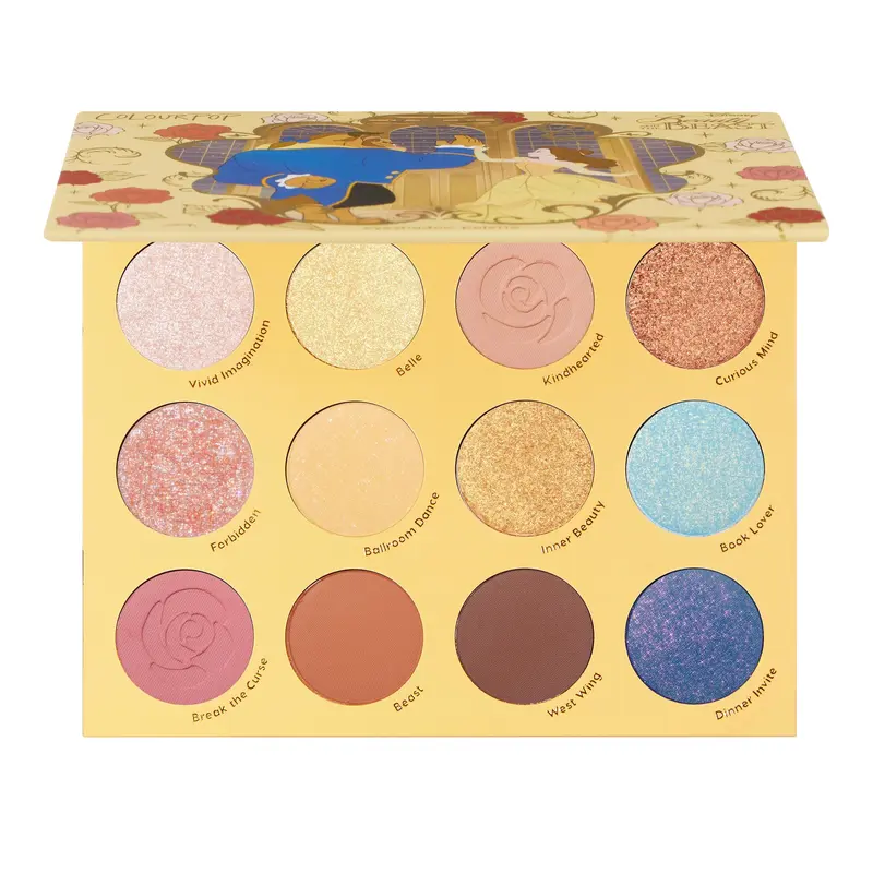 Palette ColourPop x Beauté et la Bête – Neutres, Métalliques et Paillettes