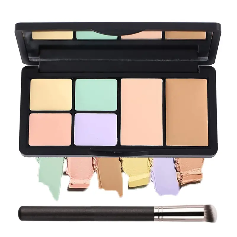 Palette Correctrice 6 Couleurs d'Eakroo – Contour et Lumière avec Pinceau