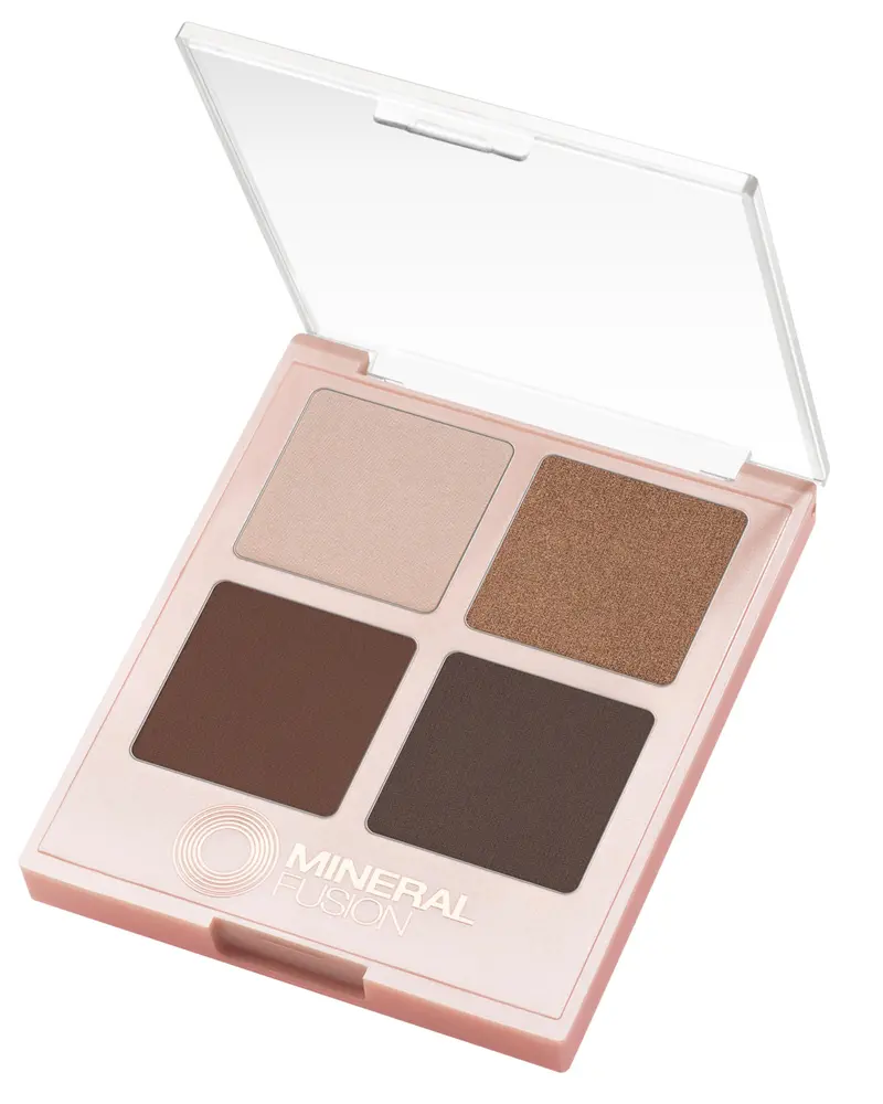 Palette fards Mineral Fusion Coffee Break – Finis mats, satinés et scintillants, végane et sans cruauté