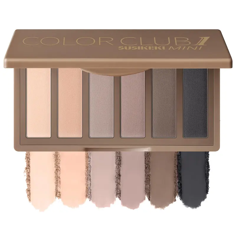 Palette SUSIKEKI Yeux Neutres – 6 Teintes, Mini, Miroir Inclus, Longue Tenue et Résistante à l'Eau