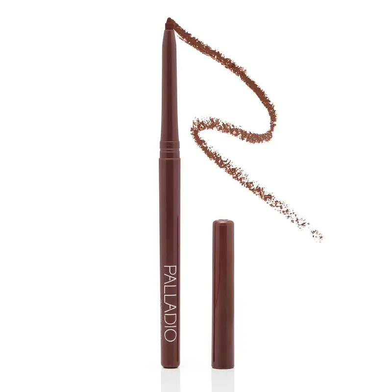 Palladio Crayon contour lèvres retractable etanche Café – Longue tenue, sans taille-crayon