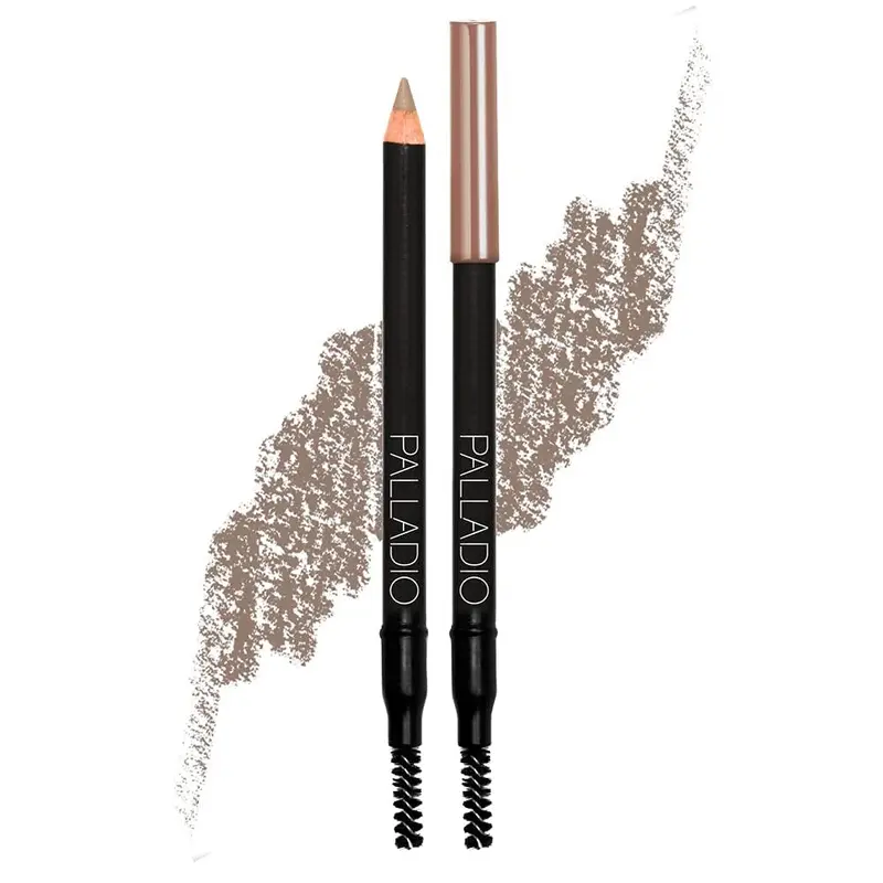 Palladio Crayon Sourcils & Brosse Taupe – Définition précise et Soin nourrissant