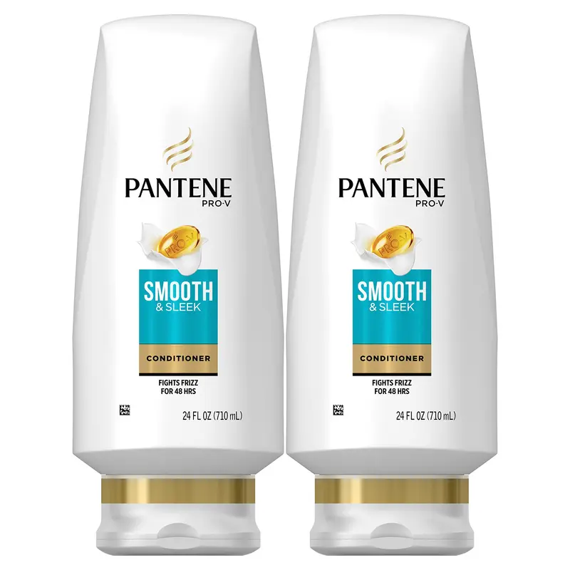 Pantene Conditionneur à l’Huile d’Argan – Anti-Frisottis, Lissage Durable, Lot 2×711 ml (emballage variable)