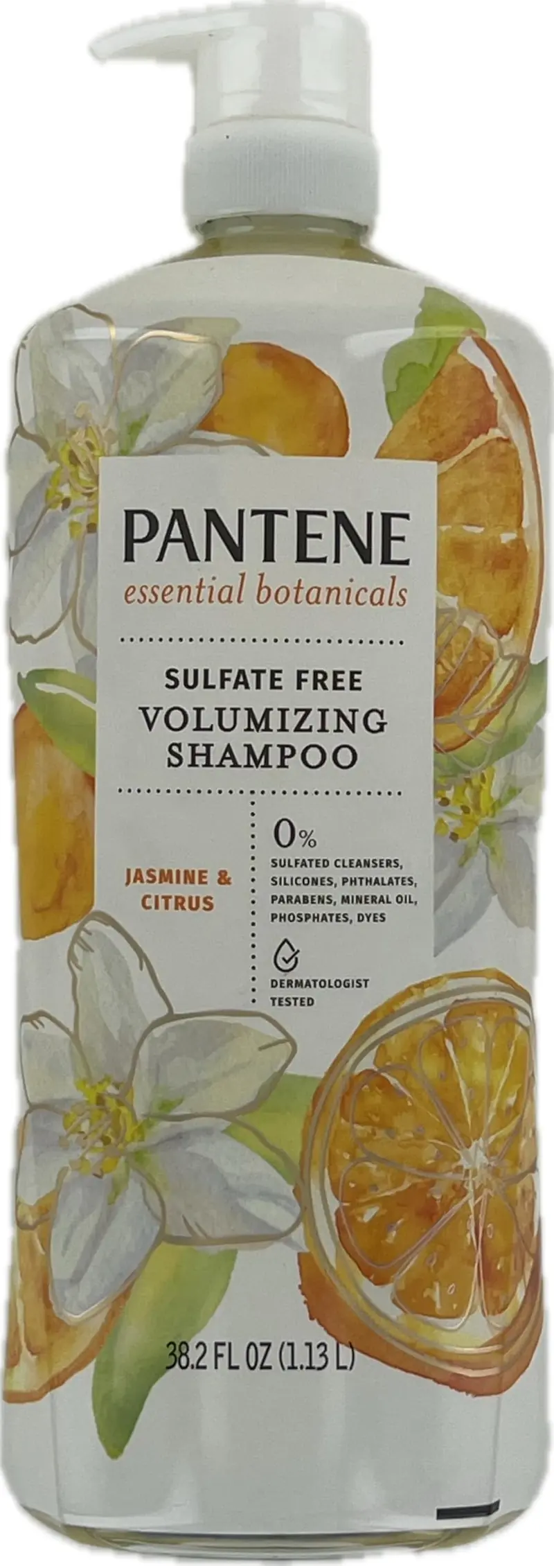 Pantene Essential Botanicals Jasmine & Citrus Shampoing Volumisant – 38,2 oz | Sans Parabènes