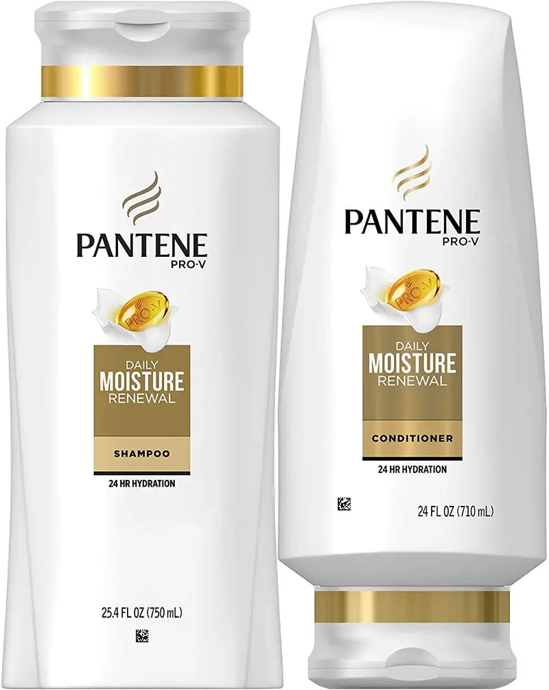Pantene Lot Shampoing Hydratant 25,4 oz et Après-Shampoing Sans Silicone 24 oz – Hydratation Quotidienne
