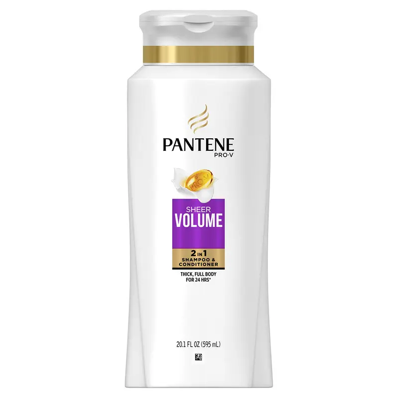 Pantene Pro-V Volume Léger 2-en-1 Shampooing et Après-Shampooing, 600 ml (20.1 fl oz) – Volume léger et brillance