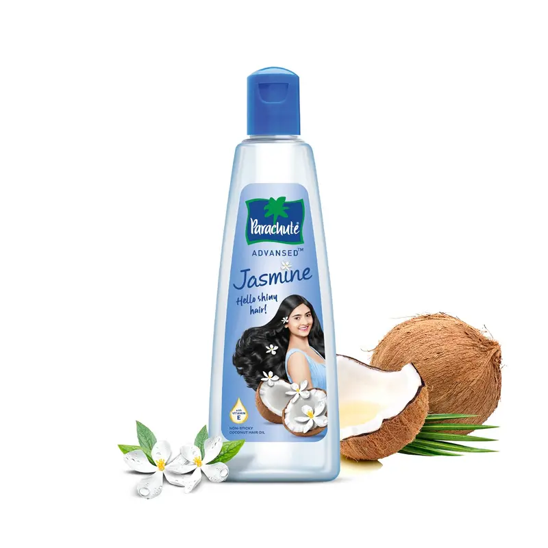 Parachute Advansed Jasmine – Huile de Coco enrichie à la Vitamine E | Cuir chevelu nourri et cheveux plus forts et plus doux | Huile capillaire indienne | Tous types de cheveux | 10,1 oz fluide