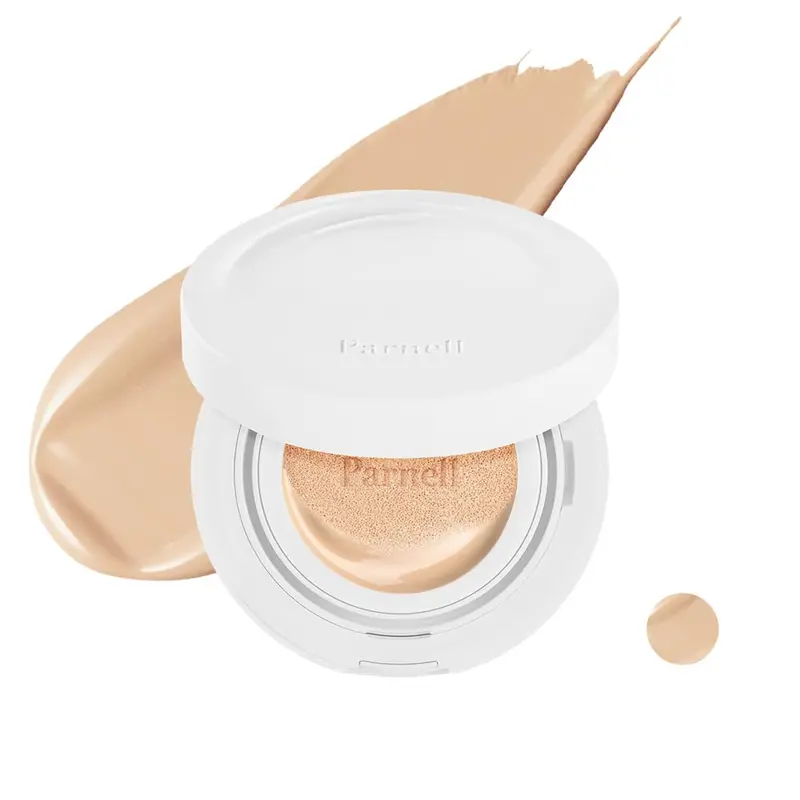 Parnell Cicamanu Serum Cushion – Fond de teint hydratant léger pour apaiser, couvrance naturelle et effet peau miroir pour peaux sensibles et sèches – Teinte Peau Perle (15 ml) (21N)