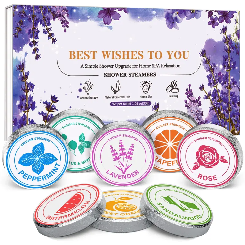 Pastilles douche aromathérapie Sanyi – Cadeaux d’anniversaire naturels pour femmes