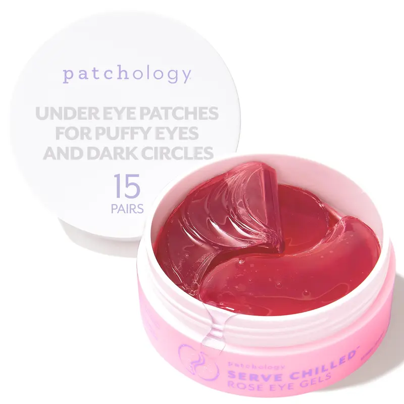 Patchology Gels Yeux Rosé Rafraîchis – Patchs Gel Yeux Hydratants, 15 Paires | Patchology