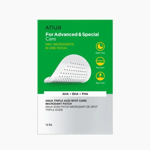 Patchs anti-taches Anua Triple Acid Microdart, 12 unités