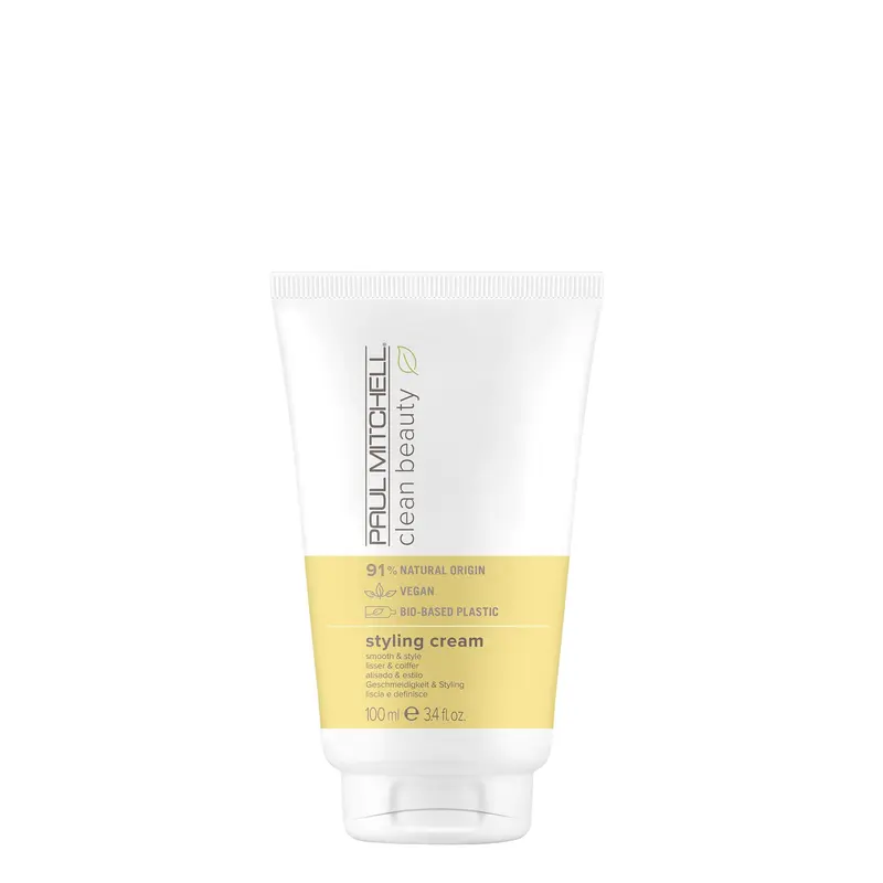Paul Mitchell Clean Beauty Styling Cream – Lissage & Contrôle, Pour Tous Types de Cheveux, 100 ml