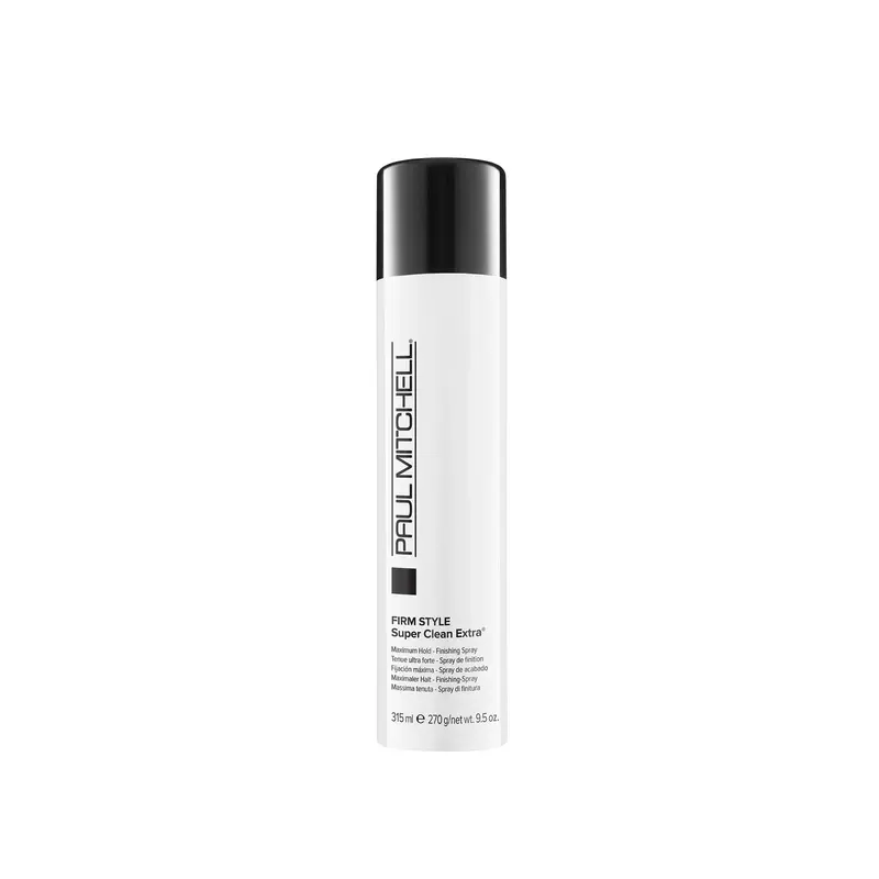Paul Mitchell Super Clean Extra Hairspray – Tenue ferme, finition sèche, pour tous types de cheveux, 9,5 oz