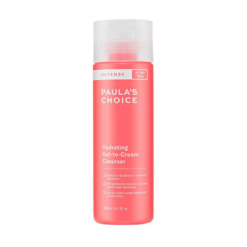 Paula's Choice DEFENSE Gel-Crème Hydratant Nettoyant Visage – Anti-Pollution, Tous Types de Peau, 200 ml