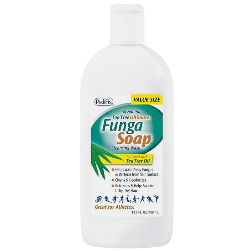 Pedifix FungaSoap – Gel douche à l'huile d'arbre à thé – Nettoyage corps et pieds – 13,5 oz