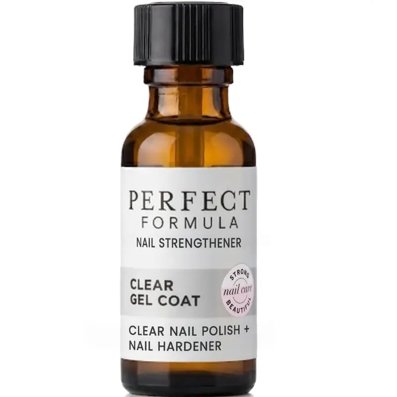 Perfect Formula Clear Gel Coat – Fortifiant d’ongles, Traitement à la kératine, Vernis gel clair – Fabriqué aux États‑Unis – 17,7 ml