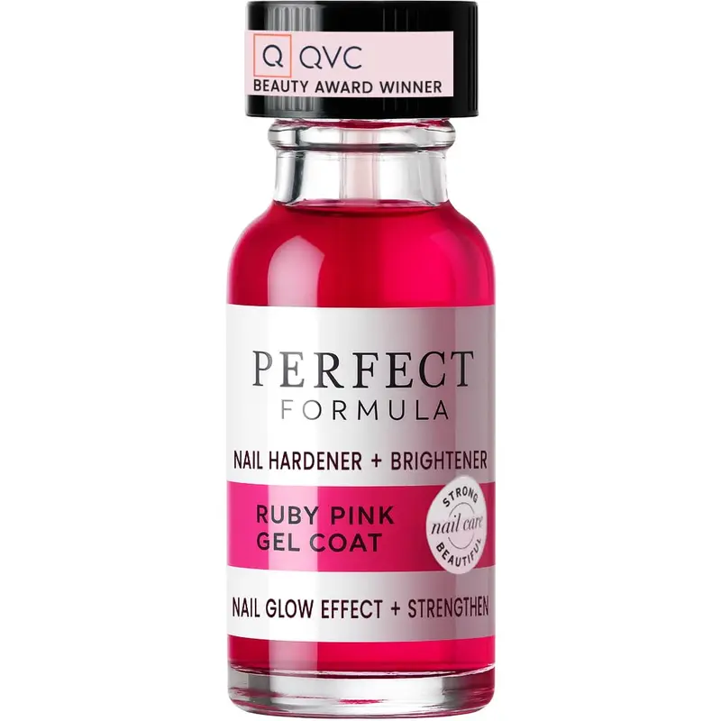 Perfect Formula Ruby Pink Gel Coat – Fortifiant Ongles, Traitement Keratine, Vernis Gel Rosé Gemme – Fabriqué aux États‑Unis