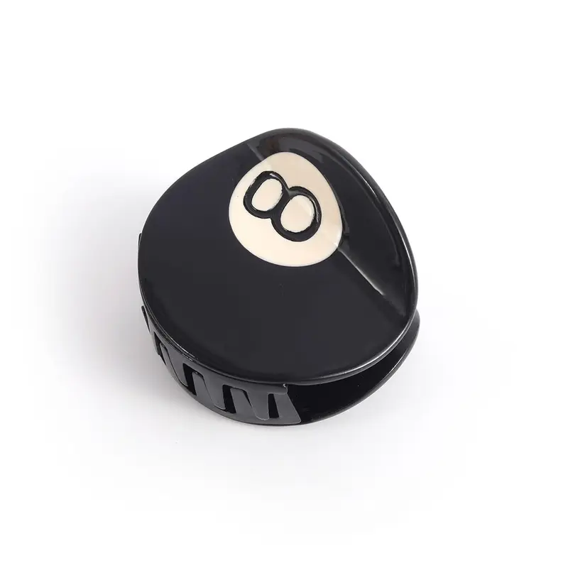 PERSONFUN Clip Cheveux Noir Balle 8 – Attache Acétate Élégante pour Femmes