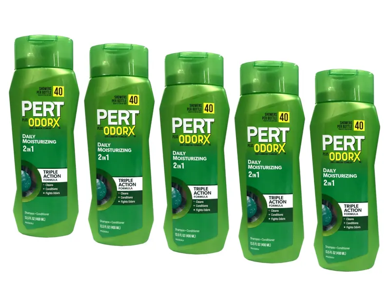 Pert Plus 2-en-1 Shampooing + Après-Shampooing - Cheveux Normaux, Lot de 5