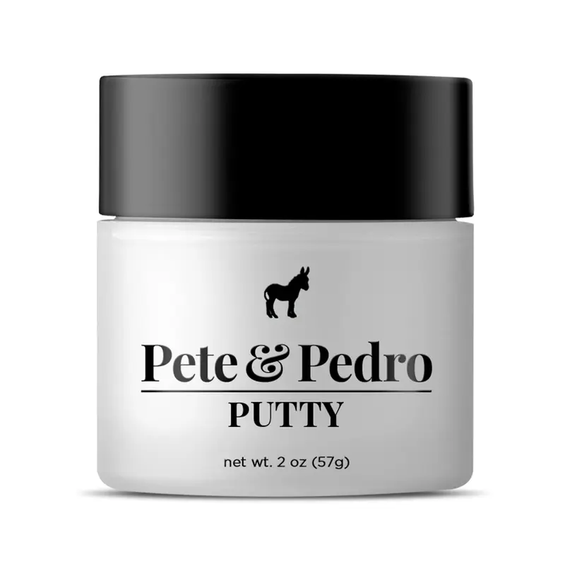 Pete & Pedro Hair Putty – Forte tenue, Finition mate, Argile coiffante pour hommes | Cheveux courts à moyens | Sans parabènes | 2 oz