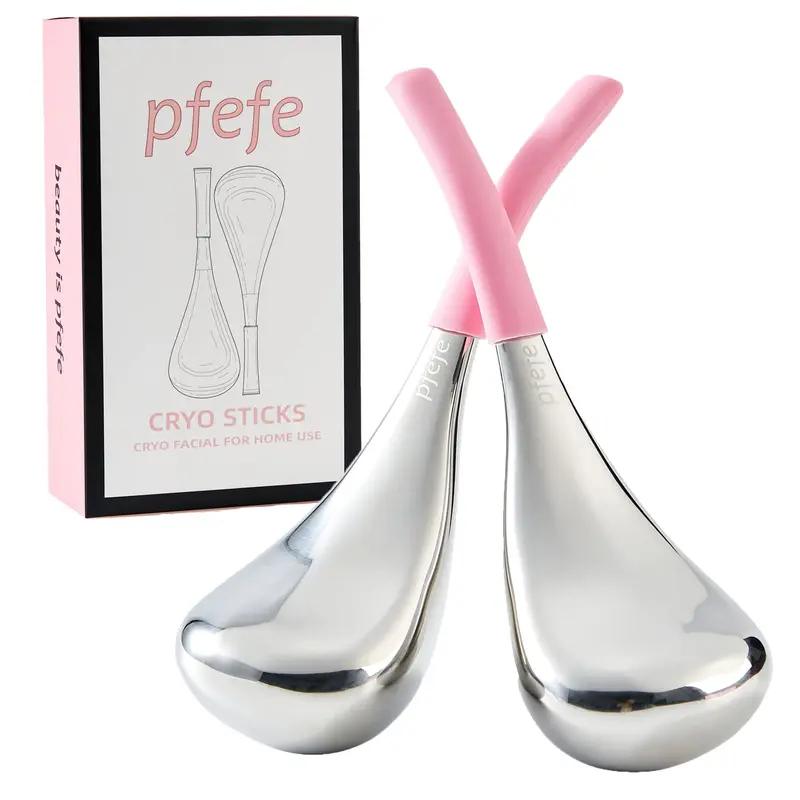 pfefe Bâtons cryo – Soin du visage et des yeux en acier inoxydable