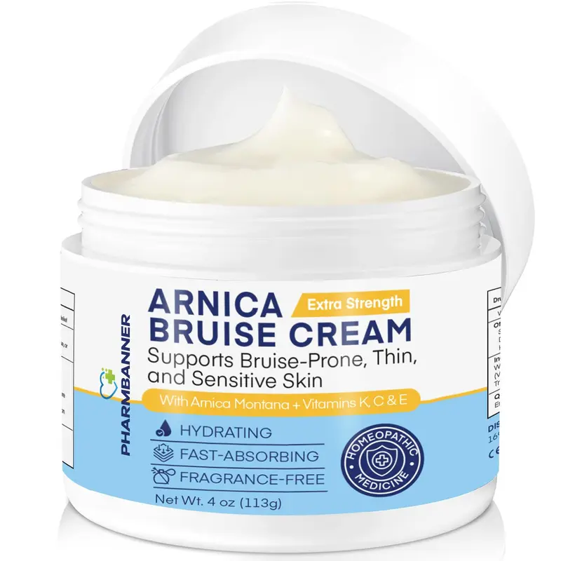 PHARMBANNER Arnica Crème Bleus Extra Fort – Action rapide, hydratante visage et corps – 4 oz