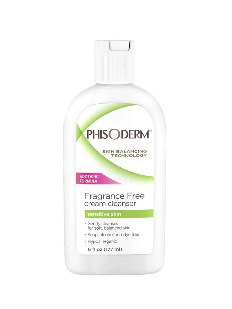 Phisoderm Crème Nettoyante Sans Parfum pour Peau Sensible – 6 oz (Pack de 4)