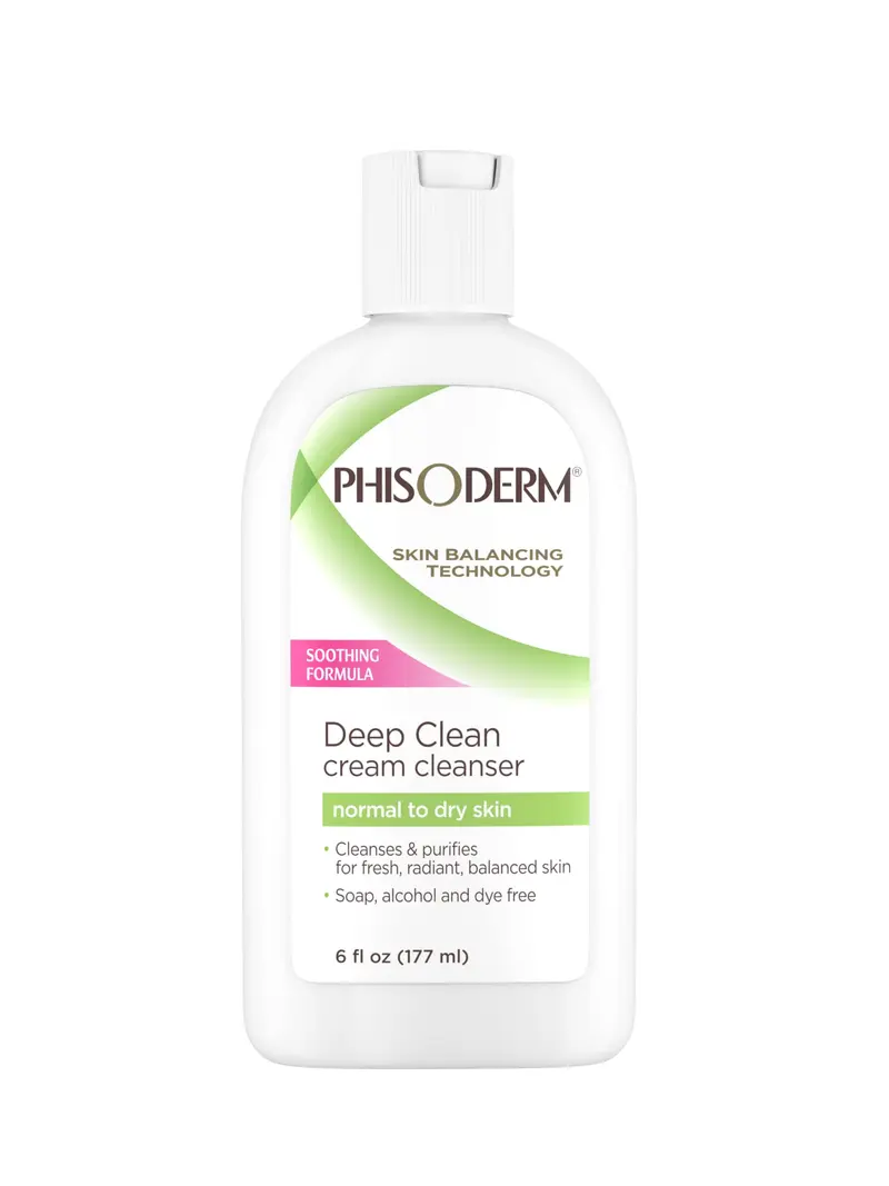 Phisoderm Nettoyant Crème Profond pour Peau Normale à Sèche – Équilibre du pH, Sans Alcool, Lot de 6 (177 ml chacun)