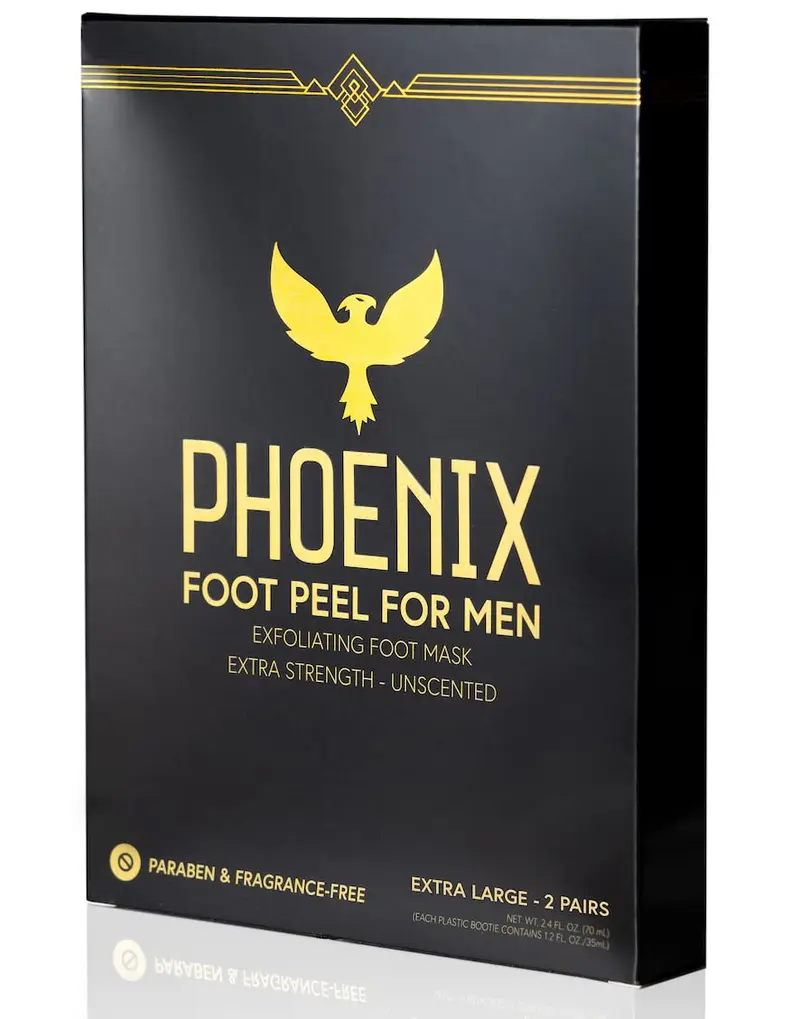 Phoenix Foot Peel – Pack de 2 pour hommes – Taille XL – Extra fort – Exfoliant pour pieds – Callosités – Sans parfum – Sans parabènes