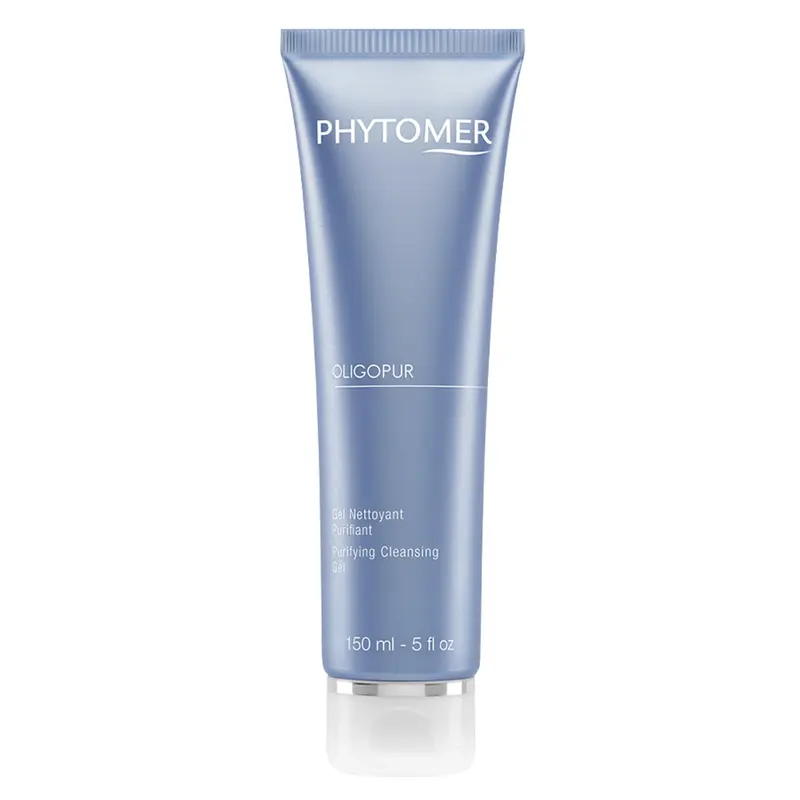 Phytomer Oligopur Gel Purifiant – Nettoyage Visage Équilibrant, Absorbe l’excès d’huile – 150 ml
