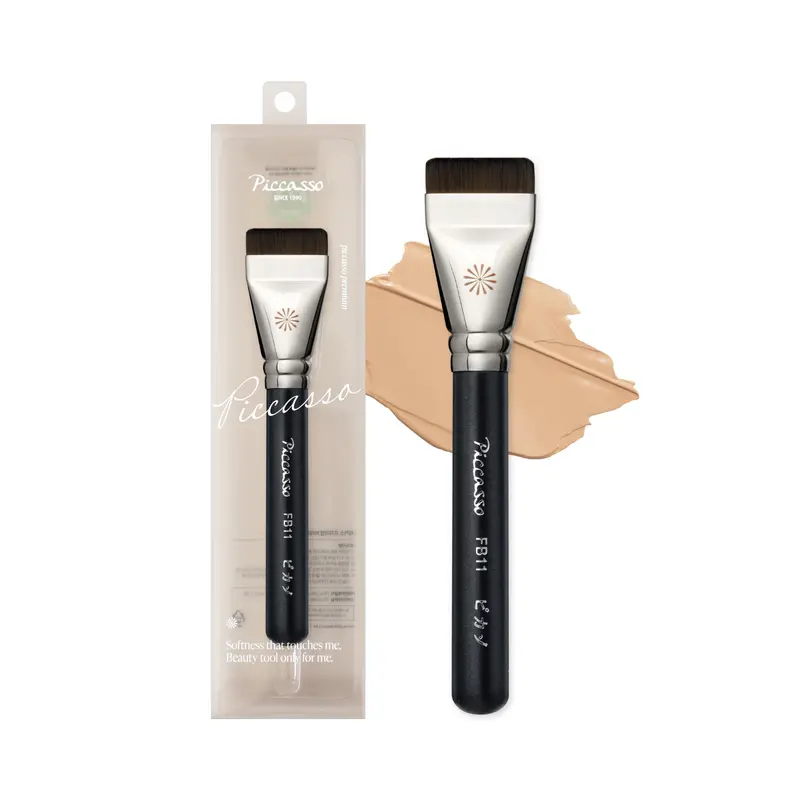 Piccasso FB11 – Pinceau Fond Spatule Plat, Pinceau Professionnel pour Maquillage Liquide et Crème
